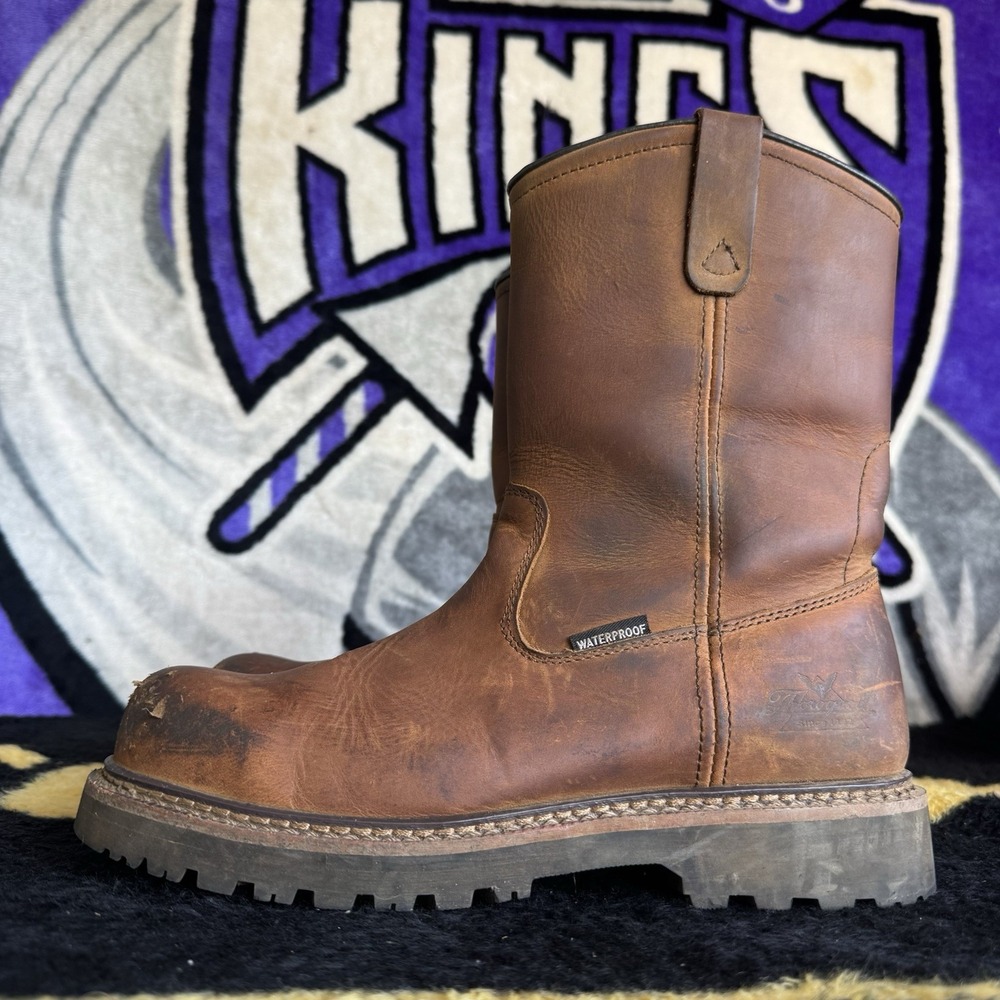 Size 9.5 - Thorogood 804-3239 Men's Leather Waterproof Safety Toe Work Boots